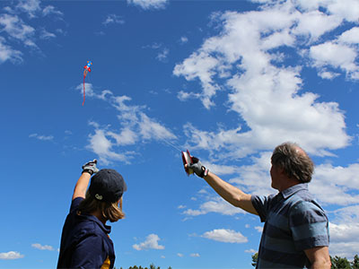 flying a kite