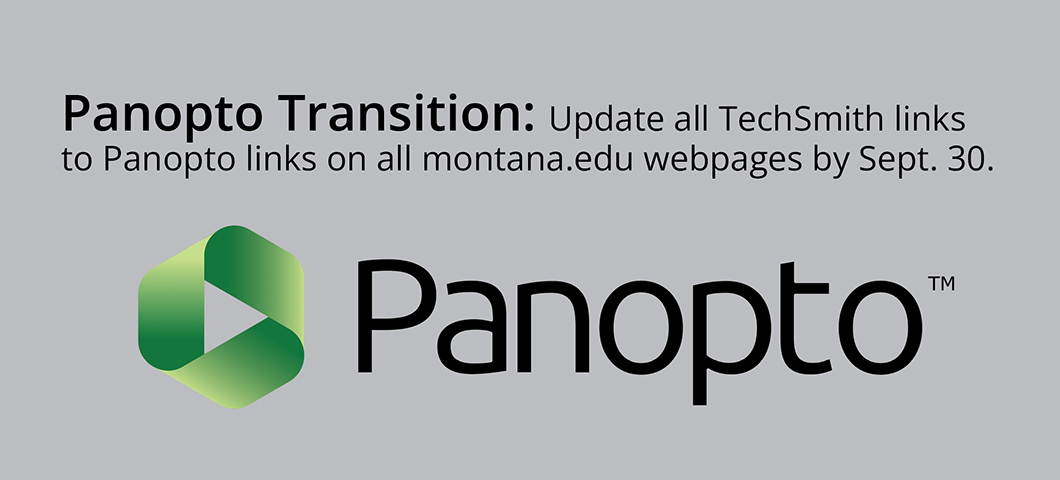 Panopto Transition: Update links