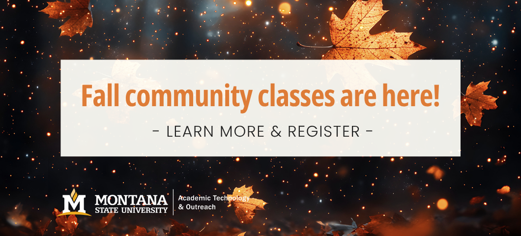Fall Community classes are here! Learn more and register.