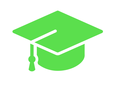 green graduation cap
