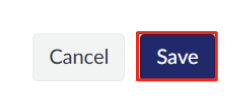 save button outlined in red on canvas discussion page