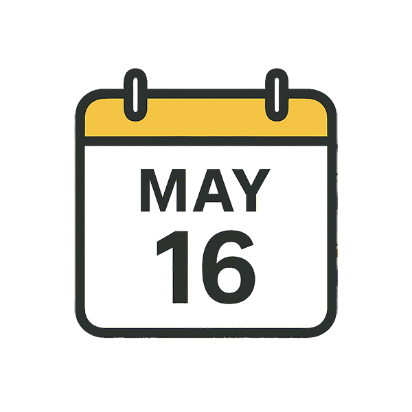 May 13 calendar icon