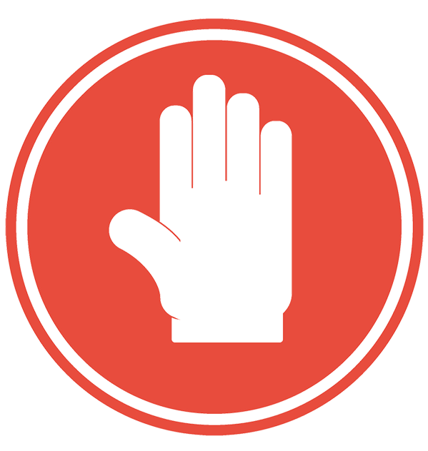 Stop: Hand gesturing to stop
