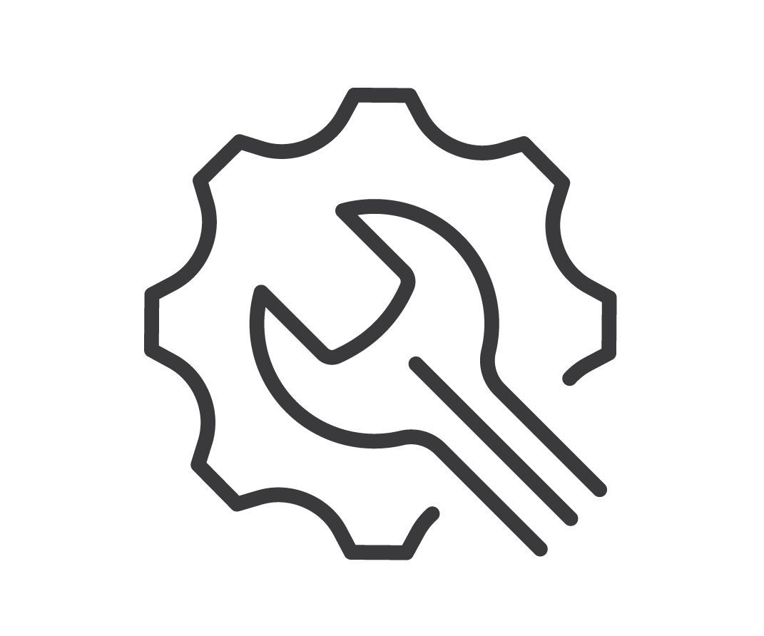 gear icon around wrench icon